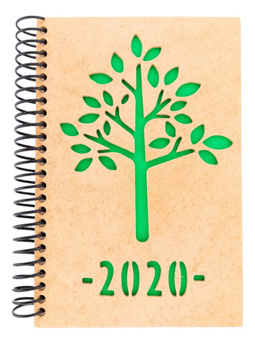 Libreta Portada Personalizada Madera Mdf Árbol Agrónomo A17