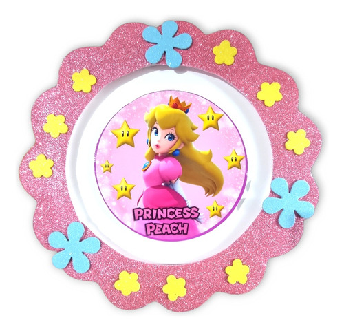 Piñata Redonda Princesa Peach Super Mario 