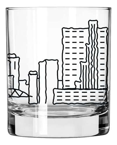 Toasted Tales Ft Worth Skyline - Vaso De Whisky  Ciudades De