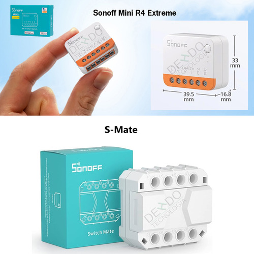 3x Sonoff Mini R4 1x S Mate Automação Interruptor Smart Home