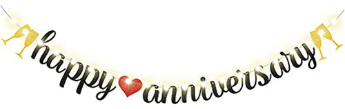 Banner De Feliz Aniversario Banner De Letrero Dorado Y Negro