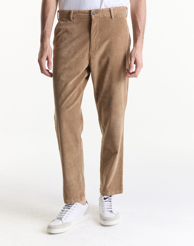 Pantalón Chino De Corderoy Beige Equus Budapest Slim Hombre