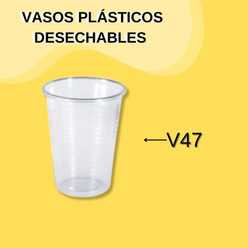 Vasos Plasticos V47 Caja 25 Paq X 100 Unidades