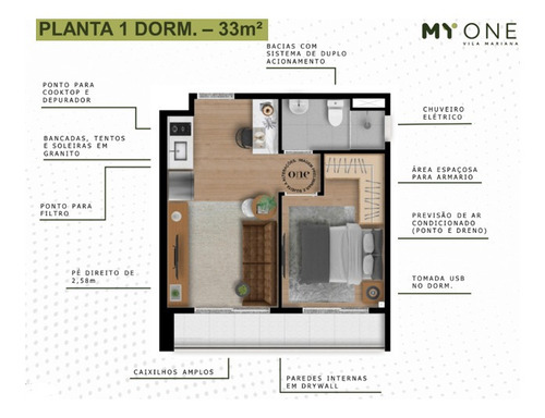 Imagem 5 de 13 de Studios Vl Mariana 27m², 33m² E 45m², Com 1 E 2 Dormitórios