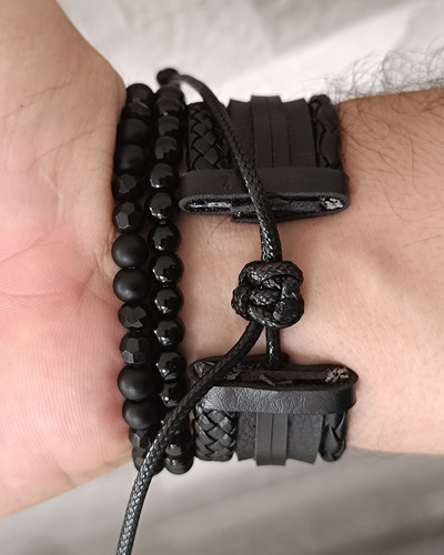 Kit De Pulseiras 3 Virtudes Black