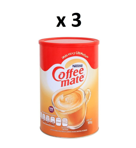 Sustituto De Crema Nestlé Coffee Mate [3 Piezas De 930 G]