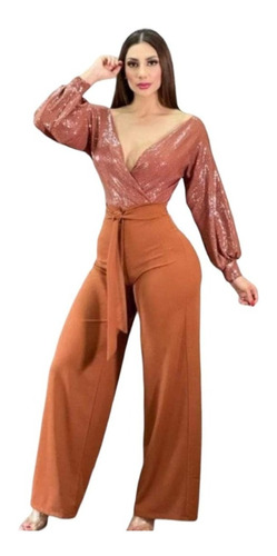 Palazzo Conjunto Completo Dama Mujer,pantalon Blusa,jumpsuit