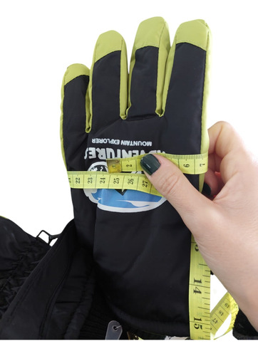 Guantes Termicos Para Nieve, Esqui, Niños De 10 A 16 Años Azul Francia Con Celeste Unico