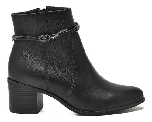 Bota Feminina Via Marte Cano Curto 066-001 Preto