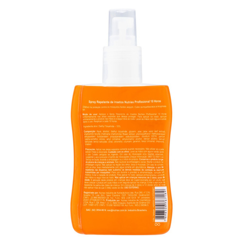 Repelente Spray Suave 10h de Proteção Nutriex Profissional Frasco 100ml