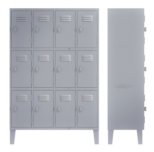 Casilleros Metalicos Lockers De 12 Puertas 4 Cuerpos