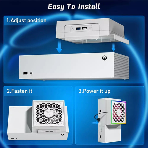 Y Ventilador De Refrigeración Lateral Led Para Xbox Serie S