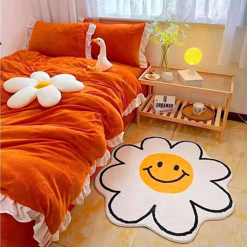 Sofpro Lindo Smiley Face Rug Sun Flower Rug Bath Mat Decorac