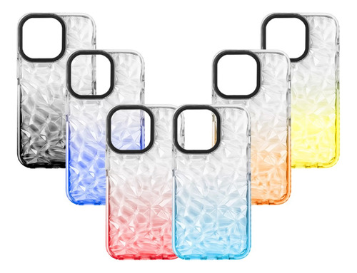 Funda Alta Calidad Bicolor Transparente Para iPhone Case