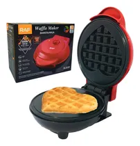 Comprar Mini Waflera Maquina Para Hacer Waffles Antiahderente Con Forma De Corazón 500w 220 - 240v Color Rojo 12x14x18cm Facilmente Transportable R.2220