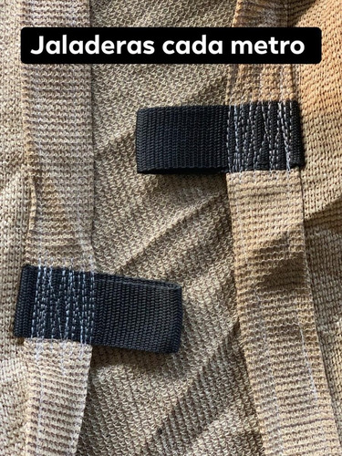 Malla Sombra 3.2x5.6 90% Beige Raschel Jaladeras