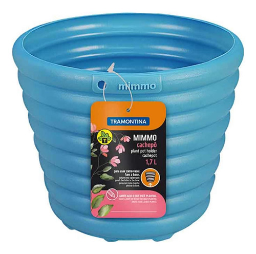 Maceta Tramontina 5.5 Lts 78125/212 Rosa O Azul Plantas 