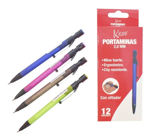 Portaminas 2 Mm Klipp Caja X12 Und *5 Cajas