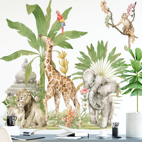 Selva Tropical Calcomanías Animales Vinilo Decorativo Removi