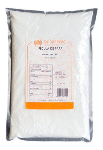 Fécula Almidón De Papa 500 Gramos