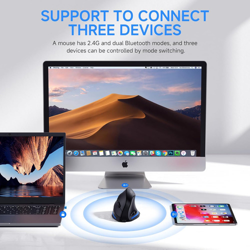 Ratón Inalámbrico Ergonómico Echtpower, Bluetooth Vertical M