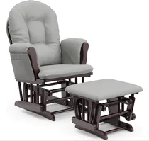 Comprar Silla Mecedora Mama Lactancia Bebe. Espresso Con Cojin Gris