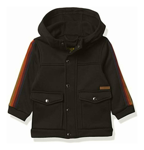 Ixtreme Chaqueta De Forro Polar Para Niño Con Rayas, Negro,