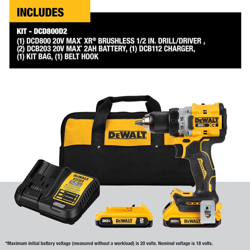 Taladro/atornillador, Dewalt 20v Max Xr, Batería Y Cargador