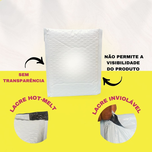 Envelope Segurança Com Plastico Bolha Preso 19x25 200 Peças