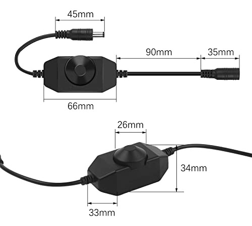 Interruptor De Intensidad De Luz Led Vipmoon, 3 Unidades, 12