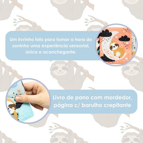 Livro De Pano Com Mordedor- Hora Do Soninho - Durma Bem! Bons Sonhos! Brilha, Brilha! - Montessori Lúdico Sensorial E Visual - Editora Todolivro