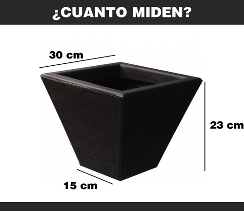 Imagen 7 de 7 de Maceta Minimalista Piramidal Mejor Que Fibra De Vidrio .20