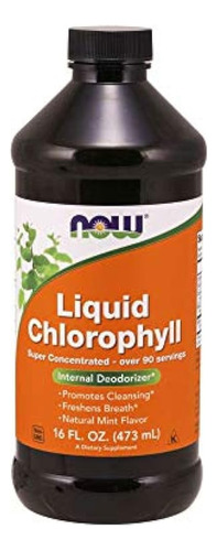 Liquid Chlorophyll - Mint Now Foods 16 Oz Líquido