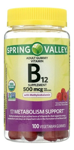 Vitamina B12  Spring Valley - U - Unidad a $950