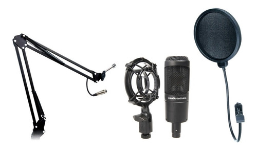 Audio Technica At 2035 Microfono Condensador Kit Grabacion