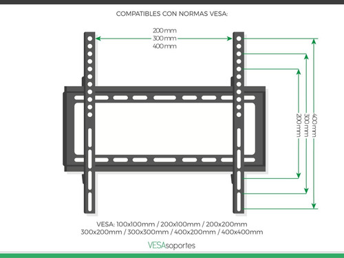 Soporte Iofi Led Smart 32 40 42 46 50 55 65 Con Inclinación