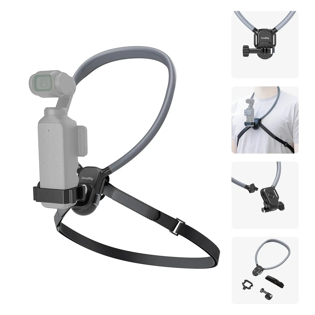 Soporte Magnético de Cuello SmallRig para Cámara de Acción GoPro y DJI Osmo