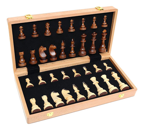 juego de ajedrez grande de 18 pulgadas con las placas de ajedrez plegable Juego de ajedrez de madera de Internacional 