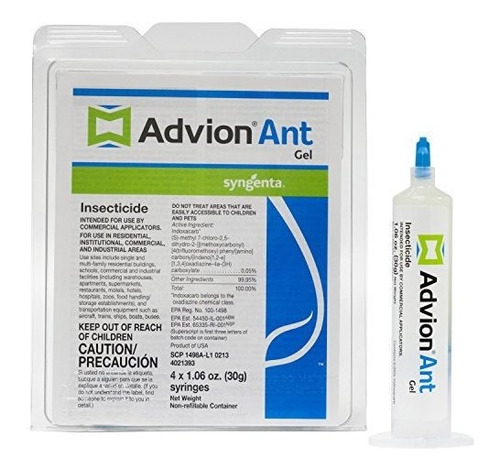 4 Tubos Dupont Advion Ant Gel Cebo Con 1 Embolo Para Hormiga