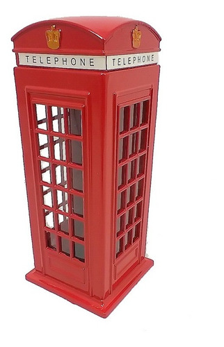 Cabine Telefone Londres Miniatura Média Retro/vintage Ingles