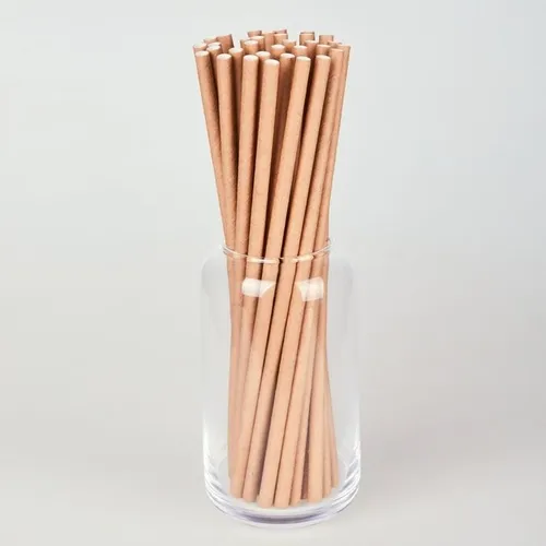 Sorbitos Ecologico Pack X 100 Sorbitos Biodegradable 20 Cms Marrón Claro