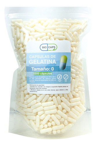 Capsulas Vacias De Gelatina Blanco Nro 0 Precerradas