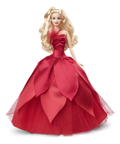 Muñeca Navideña Barbie Signature 2022 (pelo Rubio), 6 Años