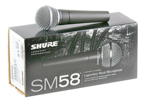 Imagen 1 de 5 de Micrófono Vocal Shure Sm58 Negro Profesional Original