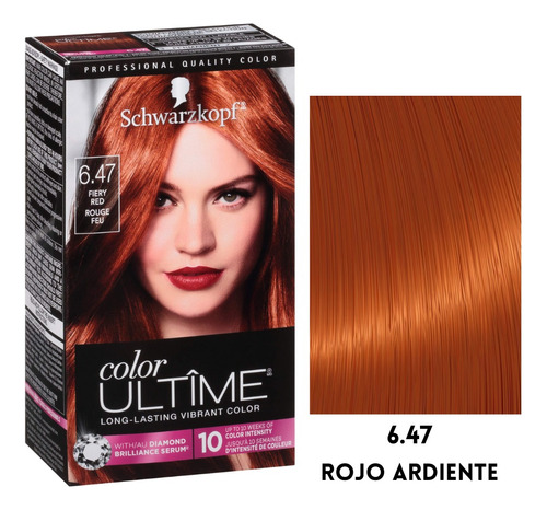 Tinte Cabello Schwarzkopf Color Ultime 6.47 Profesional Usa