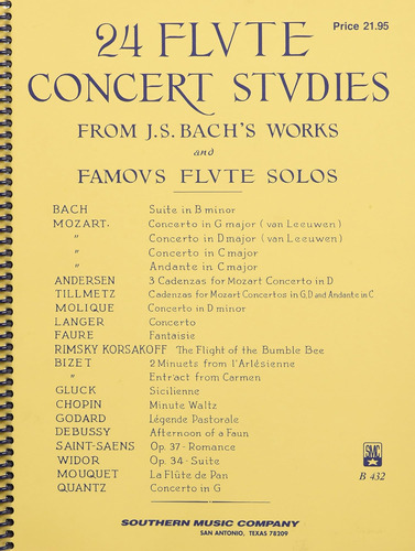 Libro:  24 Flute Concert Studies: Unaccompanied Flute