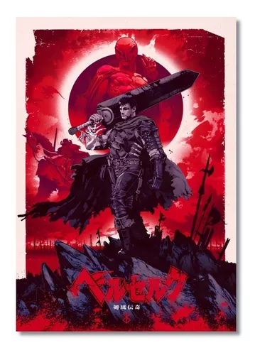 Quadro Berserk Arte Anime Mangá Poster Com Moldura em Promoção na Americanas