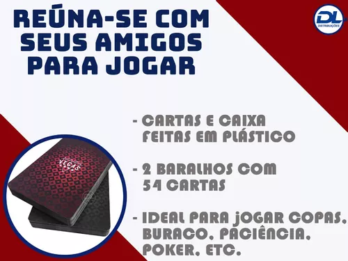 Kit Jogo Uno 114 Cartas e Baralho Duplo 104 Cartas Diversão na