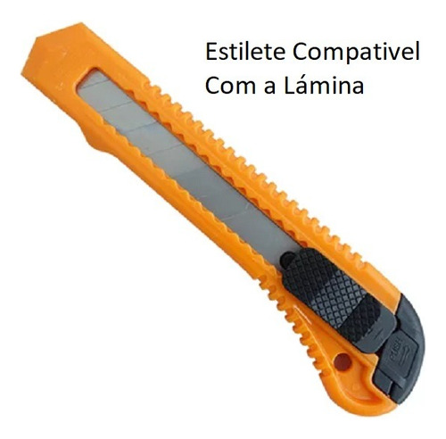 Lamina Para Estilete 18mm 1 Cx Com 10 Laminas