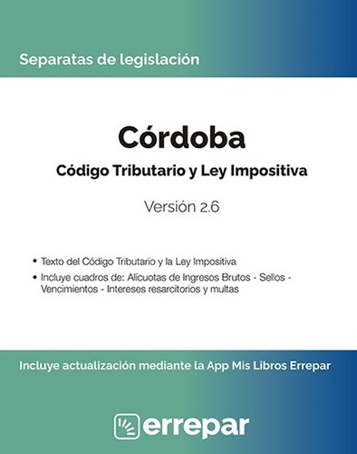 Separata De La Provincia De Córdoba Código Fiscal Errepar